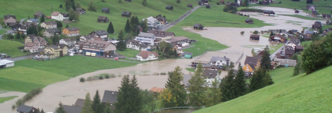 Symbolbild für Überschwemmung und Hochwasser: Überschwemmung in Wildhaus